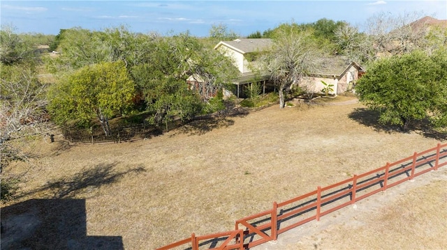 drone / aerial view featuring a rural view