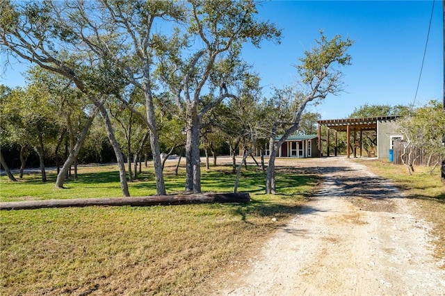 exterior space with a lawn