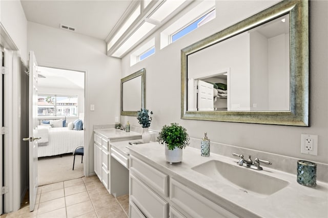 13726 Cayo Gorda Ct, Corpus Christi, TX 78418 - full bath featuring a wealth of natural light, visible vents, a sink, and double vanity