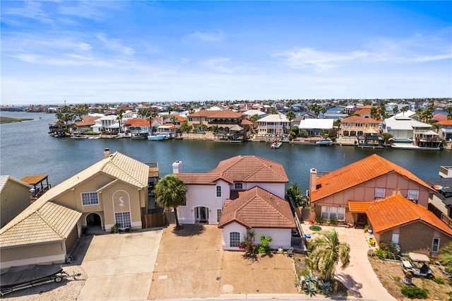13726 Cayo Gorda Ct, Corpus Christi, TX 78418 - drone / aerial view featuring a water view and a residential view