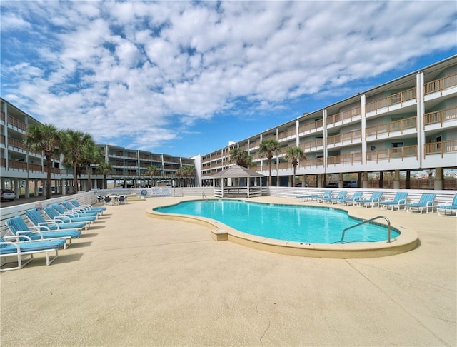 view of pool with a patio