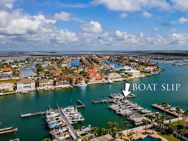 134 La Joya Prt, Aransas, TX 78373 - aerial view of numerous boat docks and a large body of water