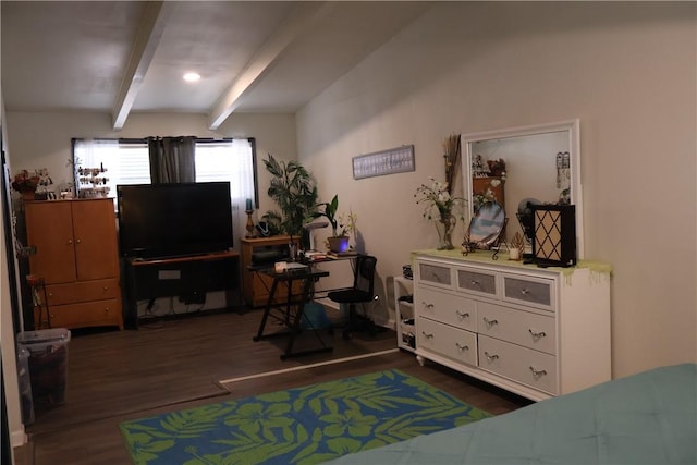 109 Kissling Ave, Robstown, TX 78380 - bedroom with wood finished floors and beam ceiling