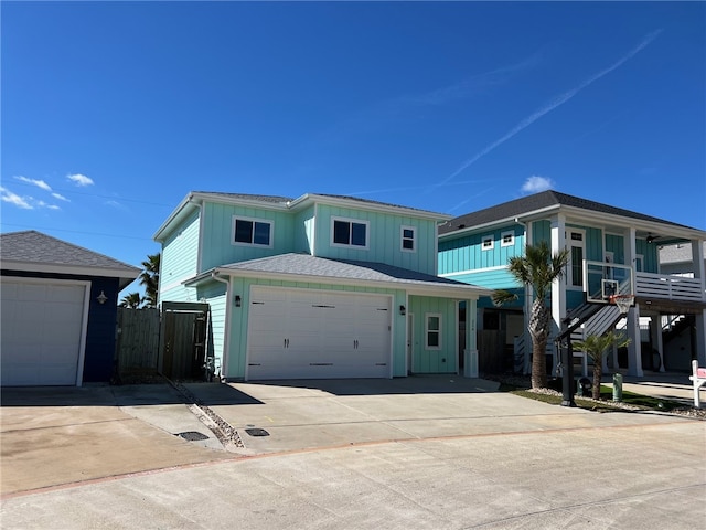 view of front of house featuring a garage