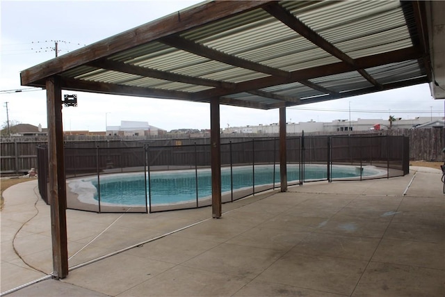 view of pool featuring a patio and a pergola