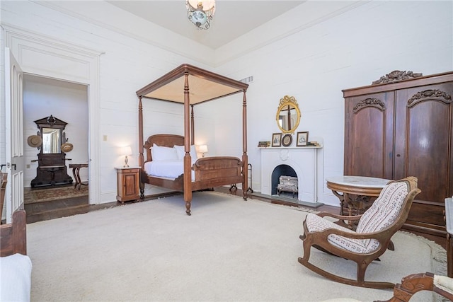 bedroom featuring carpet floors