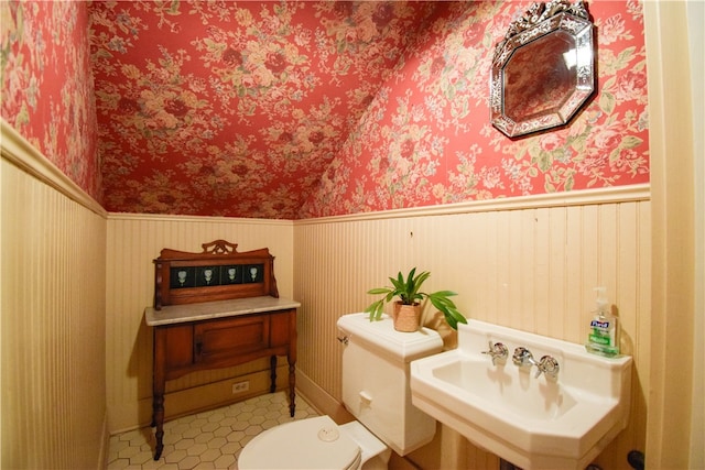 bathroom featuring toilet and sink