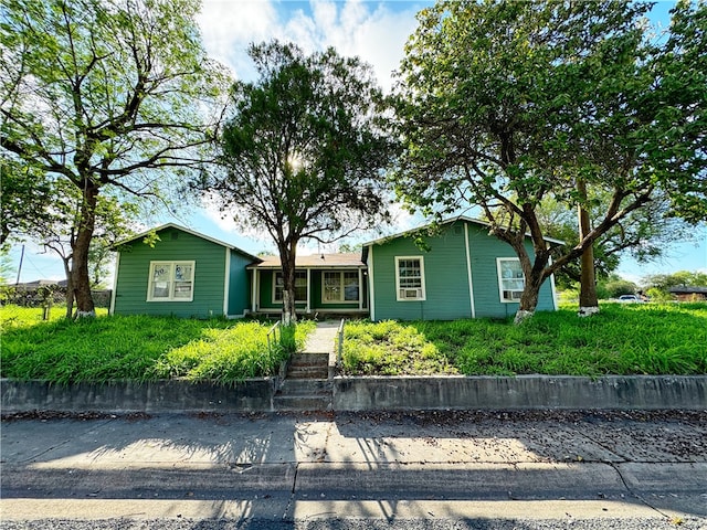 view of single story home