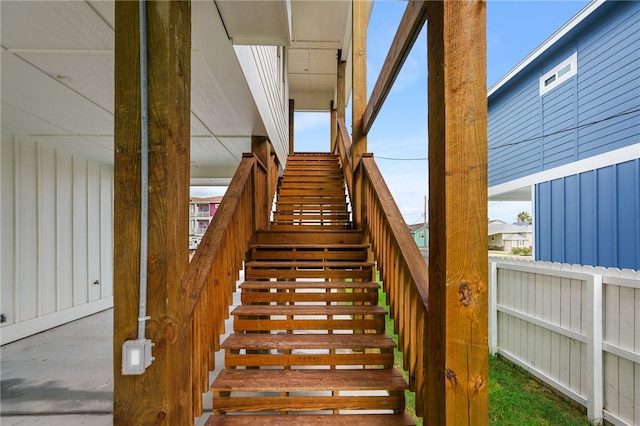 view of stairway