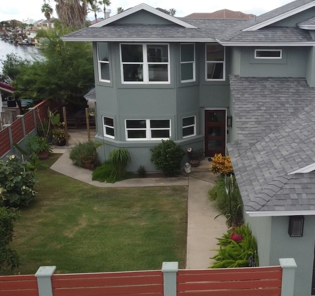 exterior space featuring a yard and a patio area