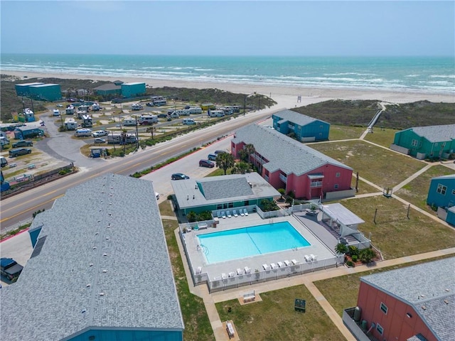 800 Beach Access Road 1a 804, Port Aransas, TX 78373 - drone / aerial view of expansive beach and a pool area