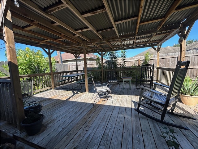 view of wooden terrace