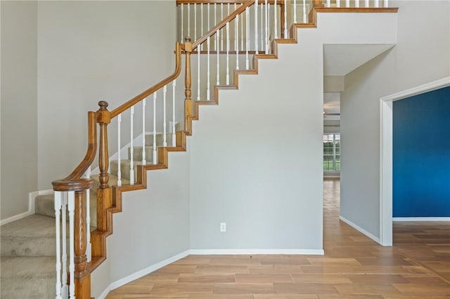 7617 Del Rio Dr, Corpus Christi, TX 78413 - stairs with wood finished floors and baseboards