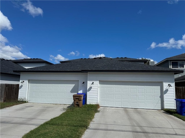 view of property exterior featuring a garage