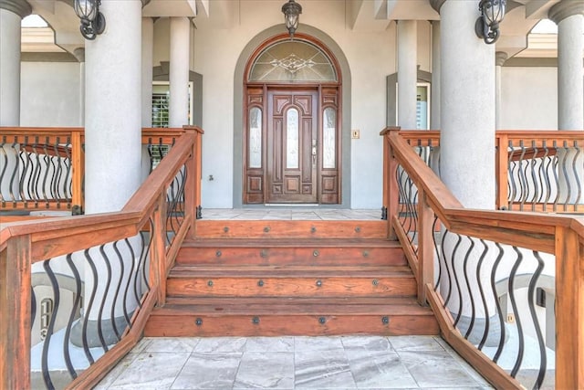 113 Bay Ct, Aransas Pass, TX 78336 - view of exterior entry featuring covered porch