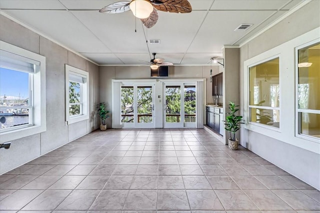 113 Bay Ct, Aransas Pass, TX 78336 - unfurnished sunroom featuring french doors