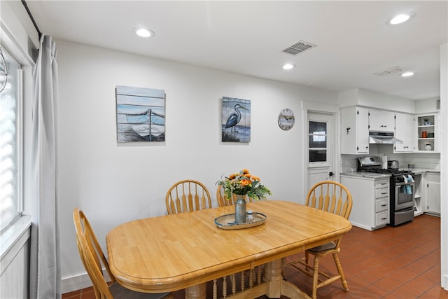 tiled dining area featuring plenty of natural light