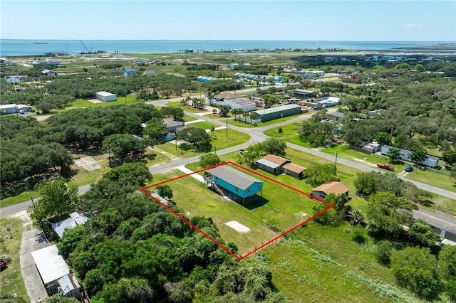 1123 S Fuqua St, Rockport, TX 78382 - view of property location featuring property boundaries highlighted and a nearby body of water