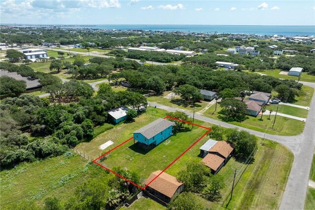 1123 S Fuqua St, Rockport, TX 78382 - view of property location featuring property boundaries highlighted and a nearby body of water