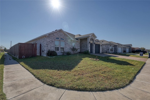 ranch-style house with a front yard