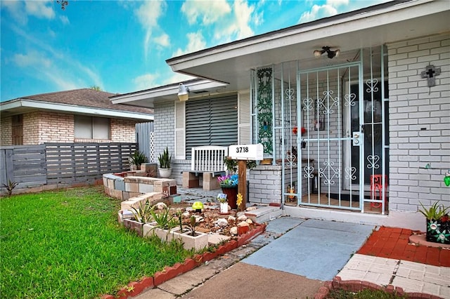 3718 Brushwood, Corpus Christi, TX 78415 - view of exterior entry featuring brick siding