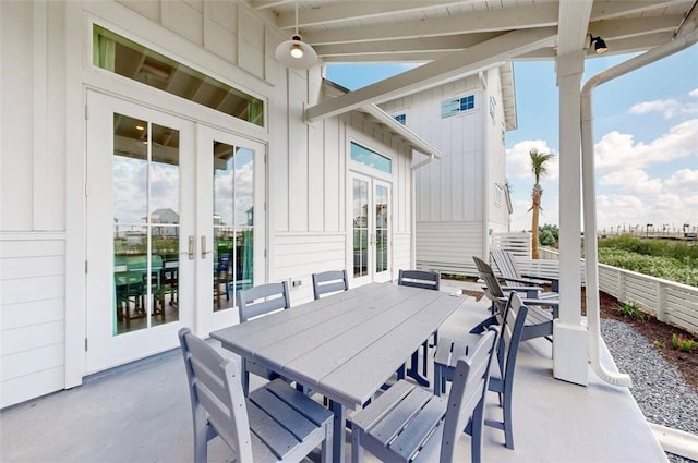 view of patio / terrace with french doors