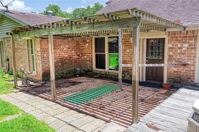 4513 Greensboro Dr, Corpus Christi, TX 78413 - view of patio featuring a pergola