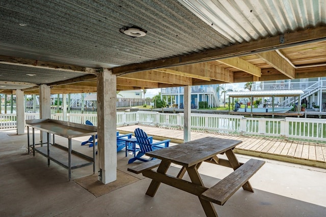 view of patio / terrace featuring a wooden deck