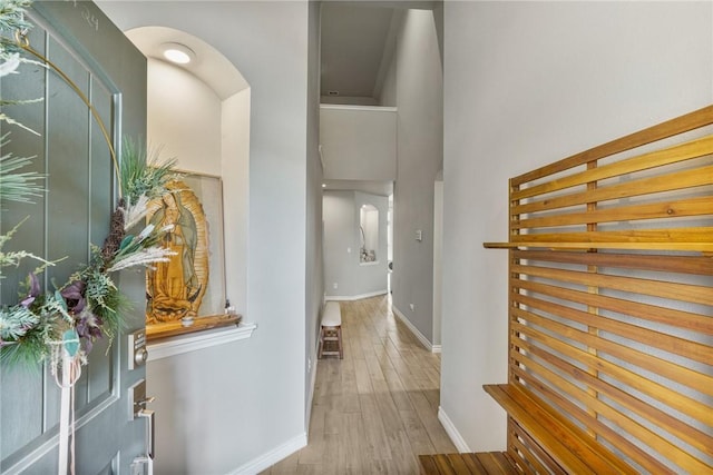 foyer featuring light hardwood / wood-style floors