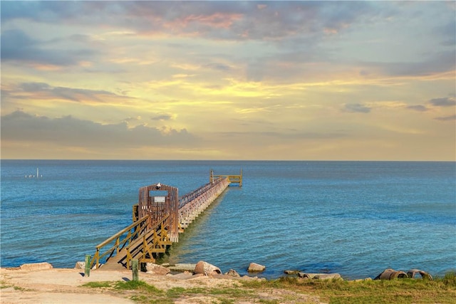 101 Boardwalk Ave, Rockport, TX 78382 - water view featuring a dock