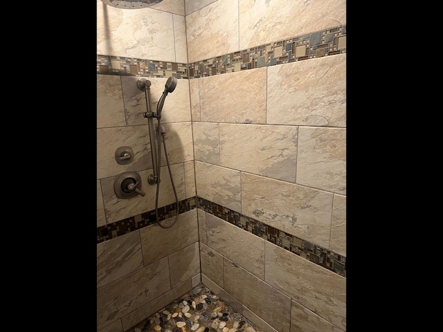 details with tiled shower