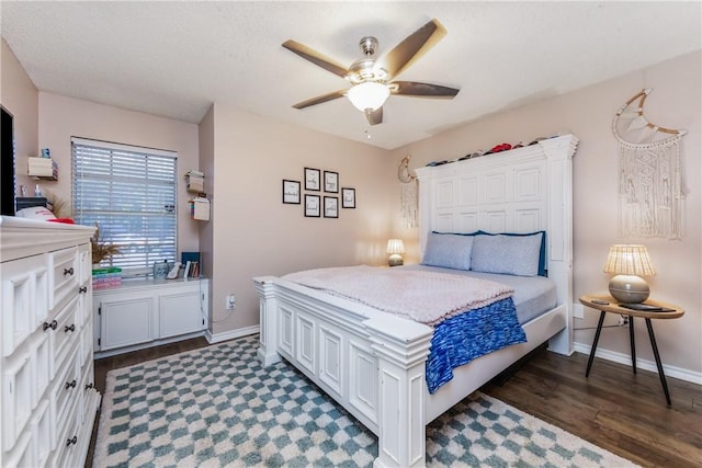 6309 Brianna Cir, Corpus Christi, TX 78414 - bedroom featuring dark wood-style floors and ceiling fan