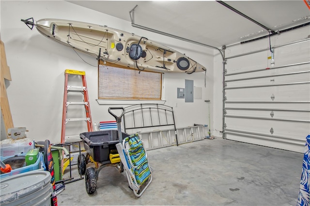 garage featuring electric panel