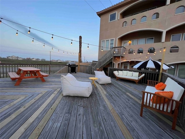 view of wooden terrace