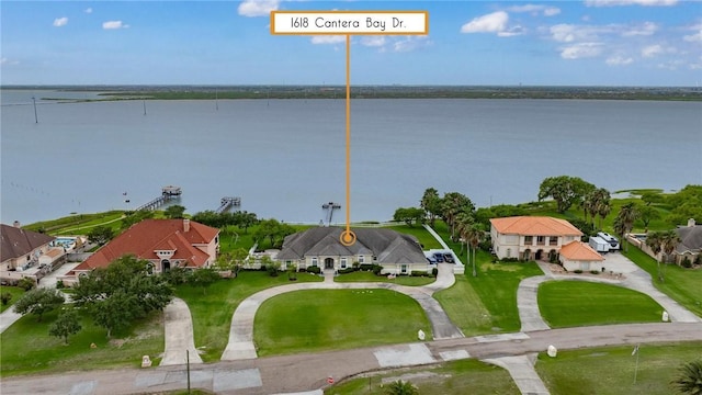 1618 Cantera Bay, Corpus Christi, TX 78418 - aerial overview of property's location with a nearby body of water and nearby suburban area