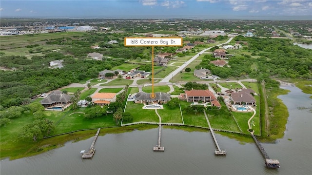 1618 Cantera Bay, Corpus Christi, TX 78418 - aerial view of property's location with a nearby body of water