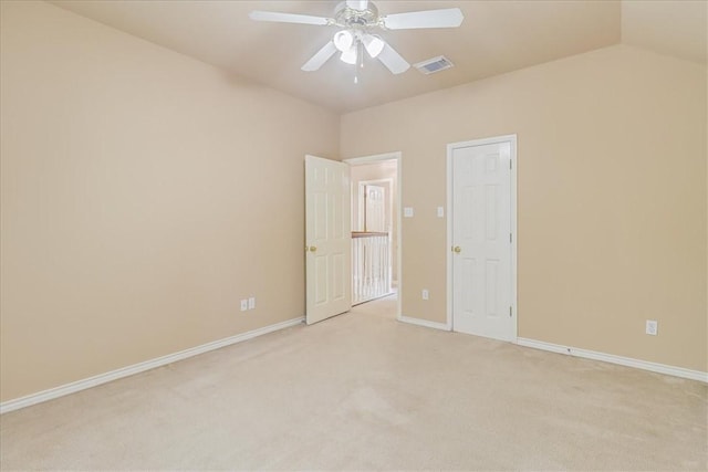 6709 Pembrock, Corpus Christi, TX 78414 - unfurnished bedroom featuring light carpet, baseboards, and ceiling fan