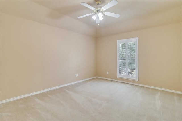 6709 Pembrock, Corpus Christi, TX 78414 - empty room with light colored carpet, baseboards, and a ceiling fan