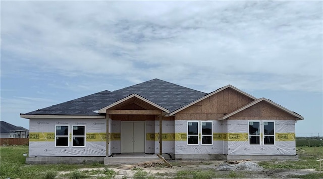 722 Mama Fefi Dr, Corpus Christi, TX 78414 - unfinished property featuring a shingled roof
