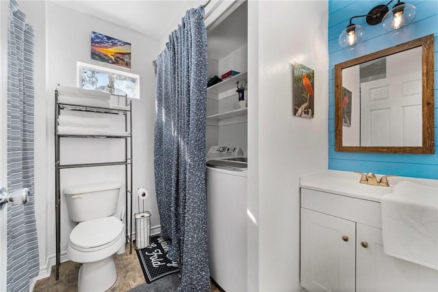 full bathroom featuring vanity and toilet