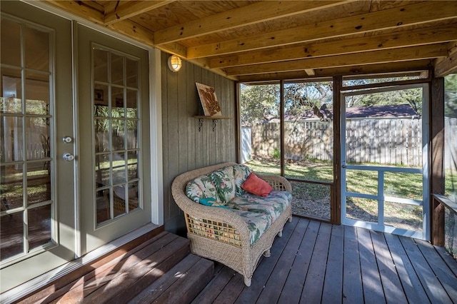 view of sunroom