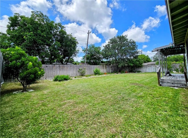 515 Deforrest St, Corpus Christi, TX 78404 - fenced backyard with a deck