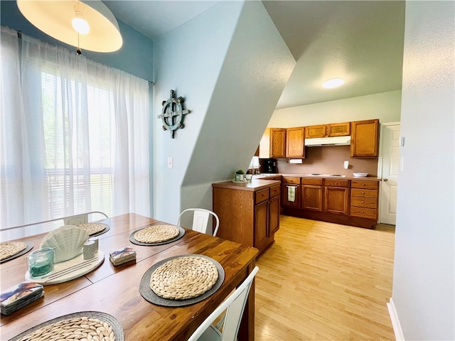 dining room with light hardwood / wood-style flooring