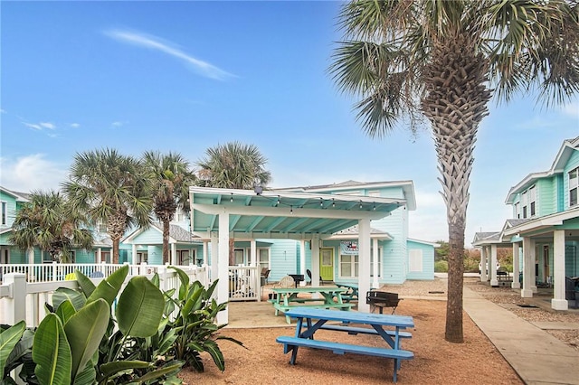 view of community with a pergola