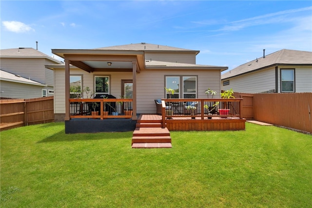 10343 Rosalina Loop, Converse, TX 78109 - rear view of house featuring a fenced backyard and a deck