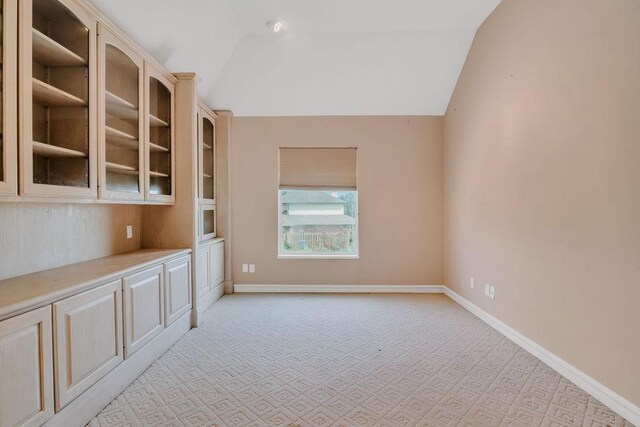 4950 Deer Park, Corpus Christi, TX 78413 - spare room with light carpet and lofted ceiling
