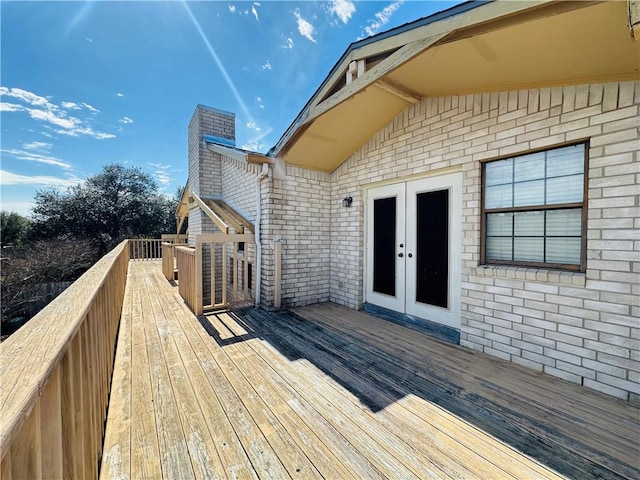 6242 Strasbourg Dr, Corpus Christi, TX 78414 - wooden terrace with french doors