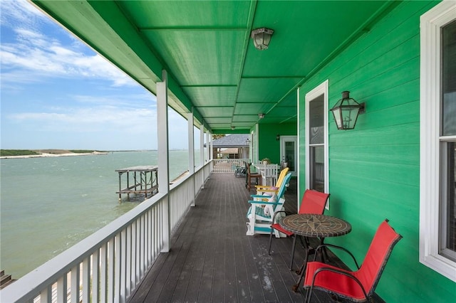 108 Bayshore Drive, Ingleside On The Bay, TX 78362 - wooden terrace with a water view