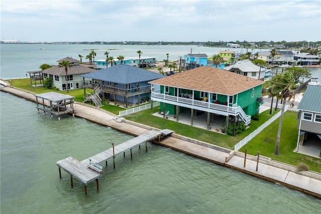 108 Bayshore Drive, Ingleside On The Bay, TX 78362 - view from above of property featuring a large body of water