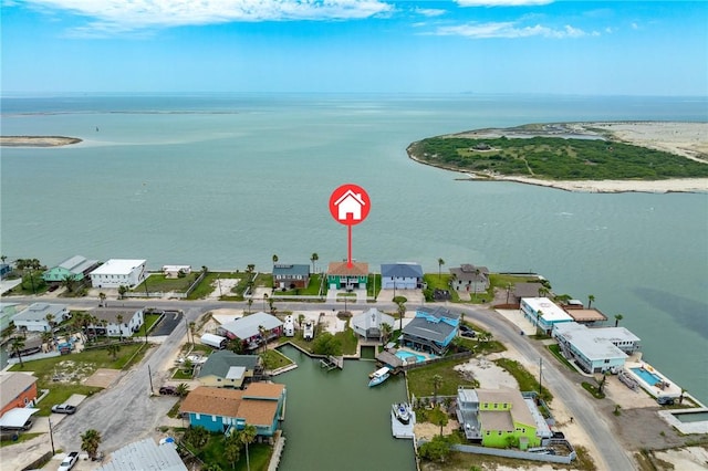 108 Bayshore Drive, Ingleside On The Bay, TX 78362 - aerial perspective of suburban area with a nearby body of water